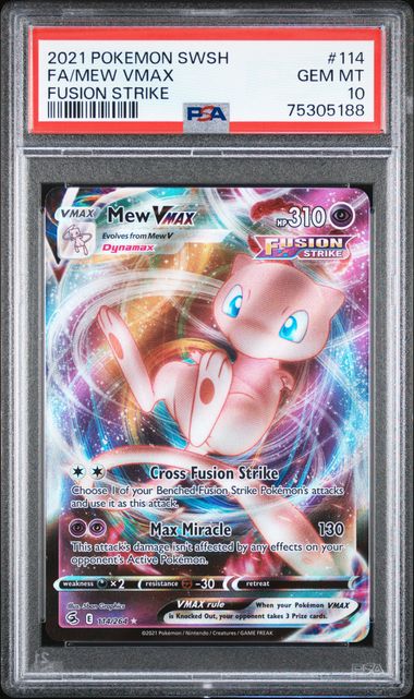 2021 Pokemon - Mew VMAX (Full Art) - 114/264 Fusion Strike PSA 10