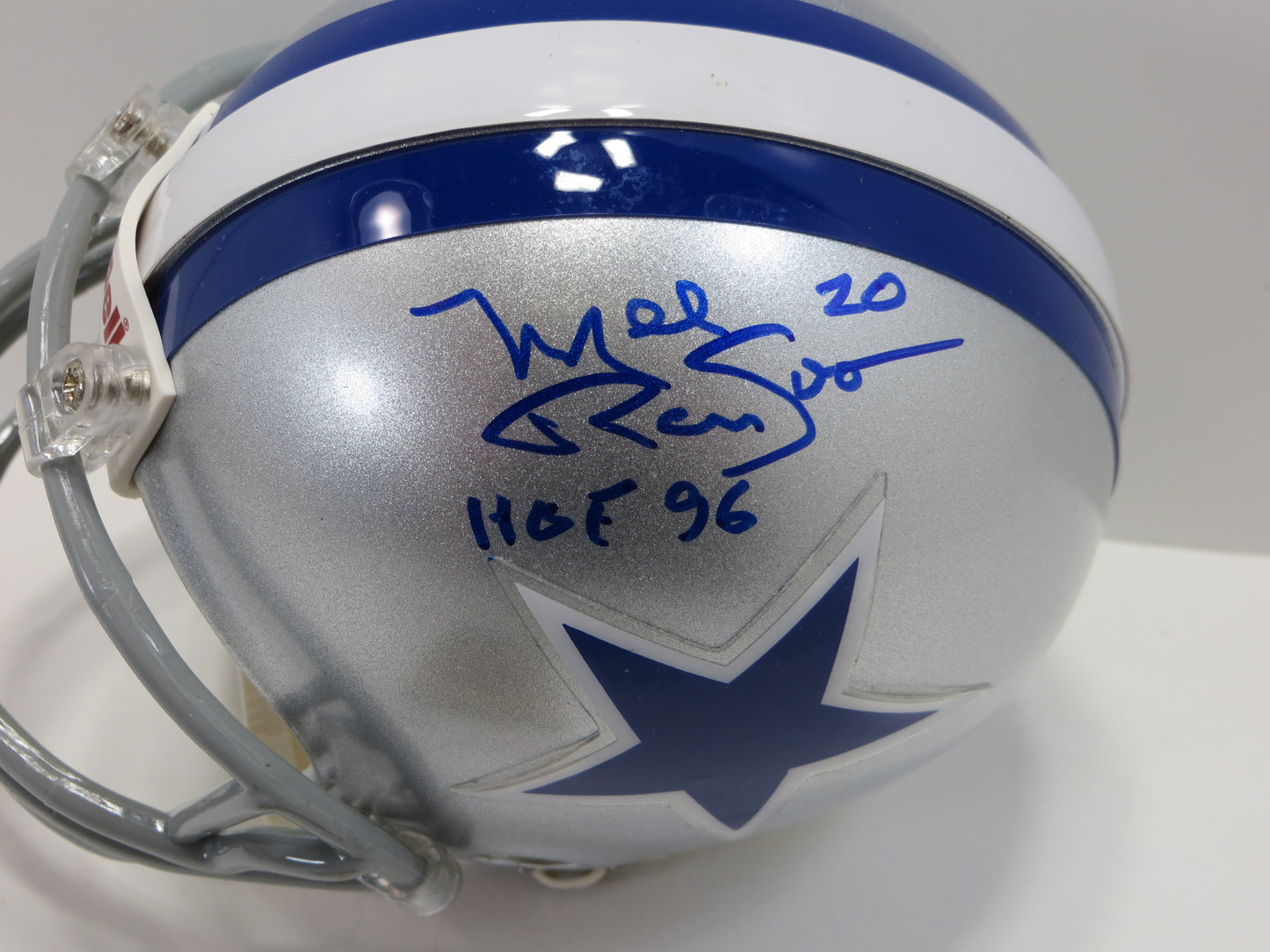 MEL RENFRO SIGNED THROWBACK DALLAS COWBOYS MINI HELMET JSA COA