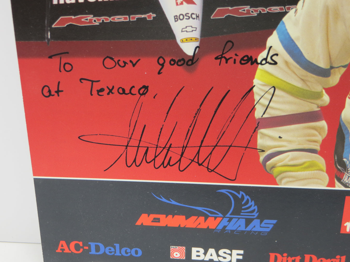 MICHAEL ANDRETTI SIGNED NASCAR 8x10 JSA