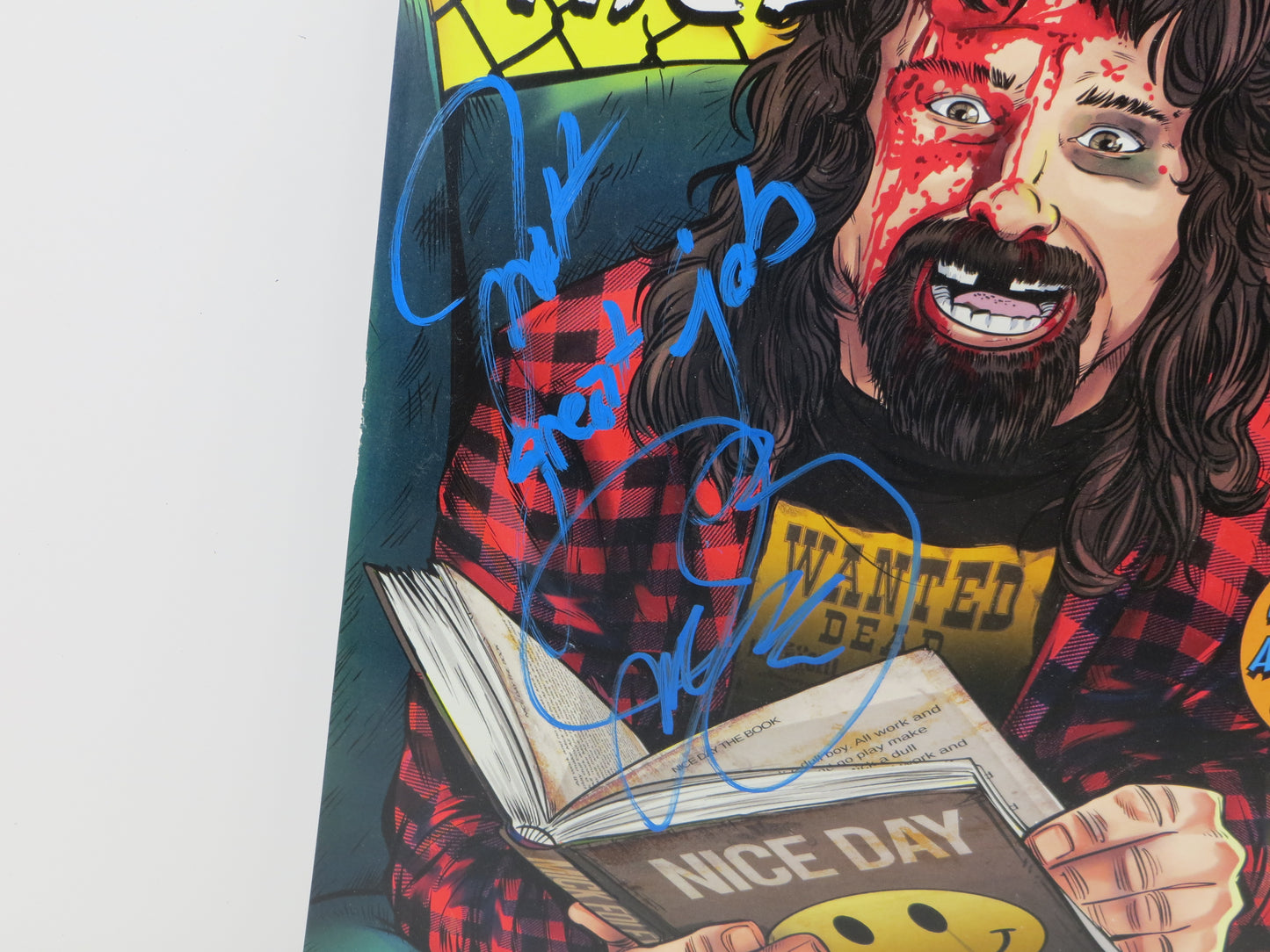 MICK FOLEY SIGNED The Nice Day Tour POSTER WWF WWE TNA JSA COA