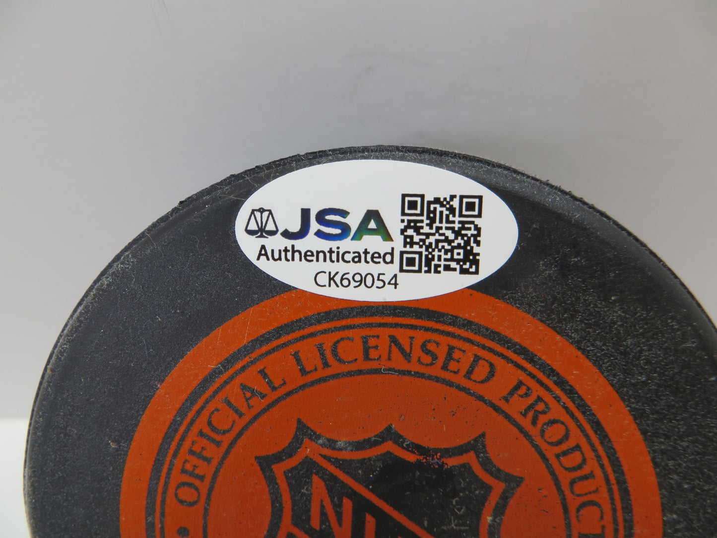 MIKE MODANO SIGNED ORIGINAL LOGO PUCK JSA