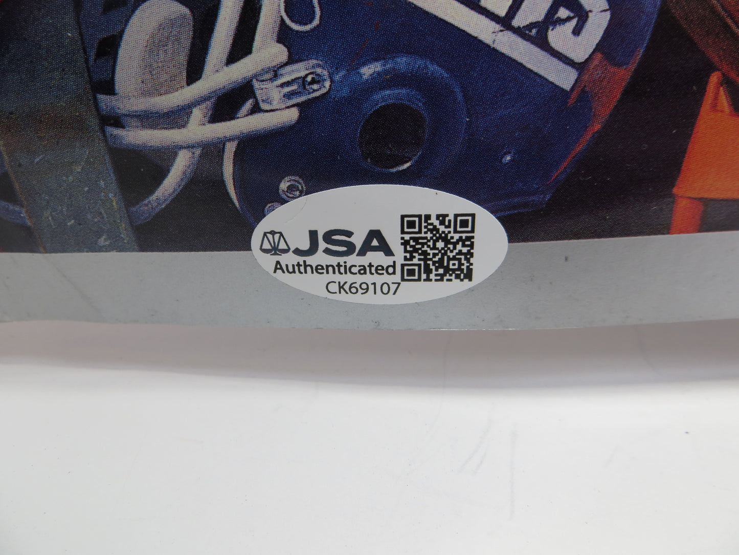 OTIS ANDERSON NEW YORK GIANTS SIGNED SUPER BOWL XXV PROGRAM JSA COA