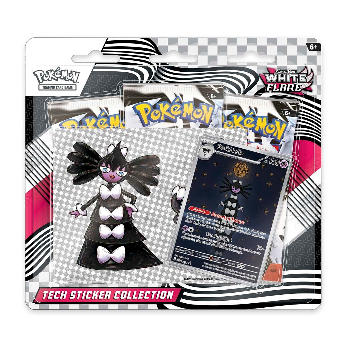 Pokemon White Flare Tech Sticker Collection (Gothitelle)