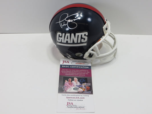 PHIL SIMMS SIGNED NEW YORK NY GIANTS MINI HELMET JSA COA