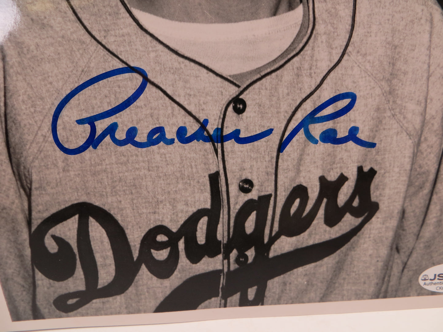 PREACHER ROE SIGNED BROKKLYN DODGERS SIGNED 8x10 PHOTO JSA COA