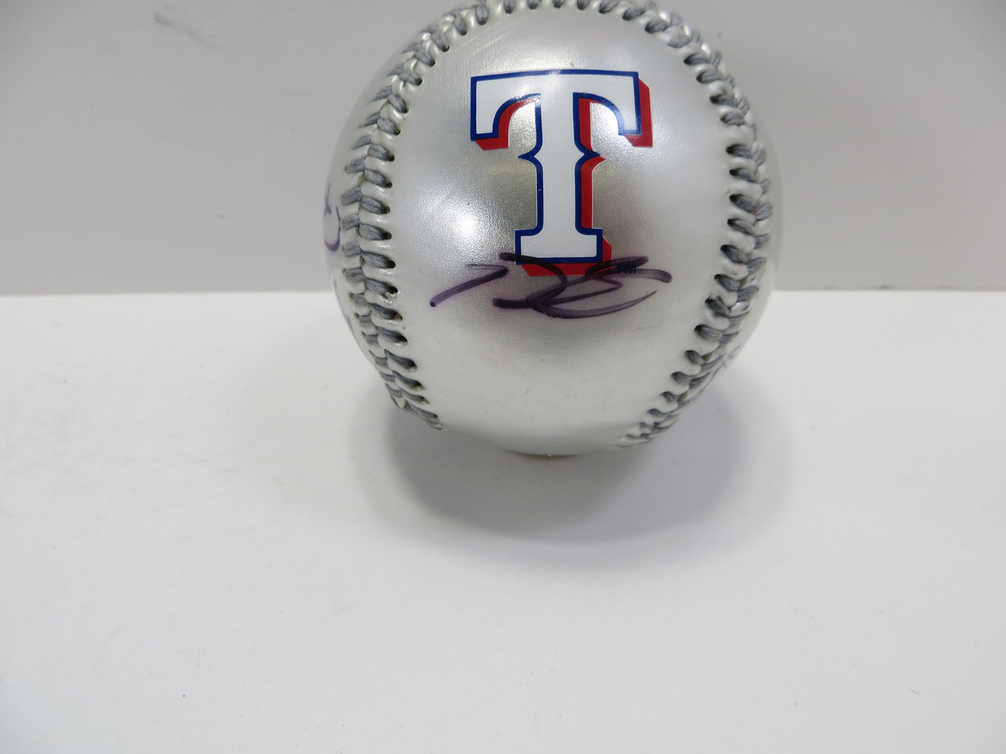 PRINCE FIELDER SHIN-SOO CHOO SIGNED TEXAS RANGERS LOGO BASEBALL JSA COA