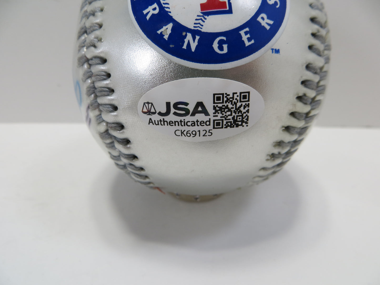 PRINCE FIELDER SHIN-SOO CHOO SIGNED TEXAS RANGERS LOGO BASEBALL JSA COA