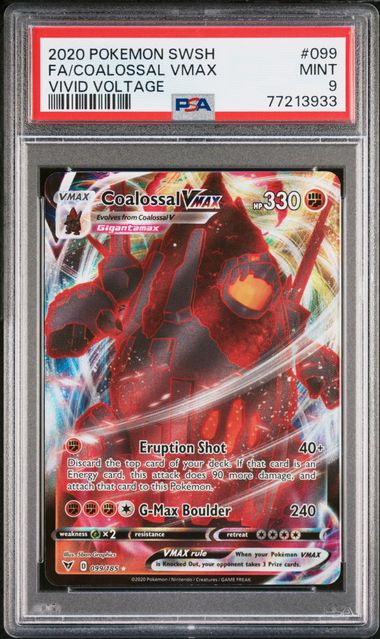 2020 Pokemon - Coalossal VMAX - 099/185 Vivid Voltage PSA 9
