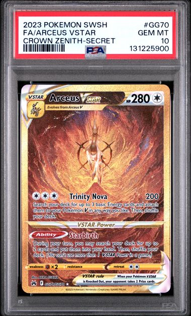 2023 Pokemon - Arceus VSTAR (Secret) - GG70/GG70 Crown Zenith PSA 10