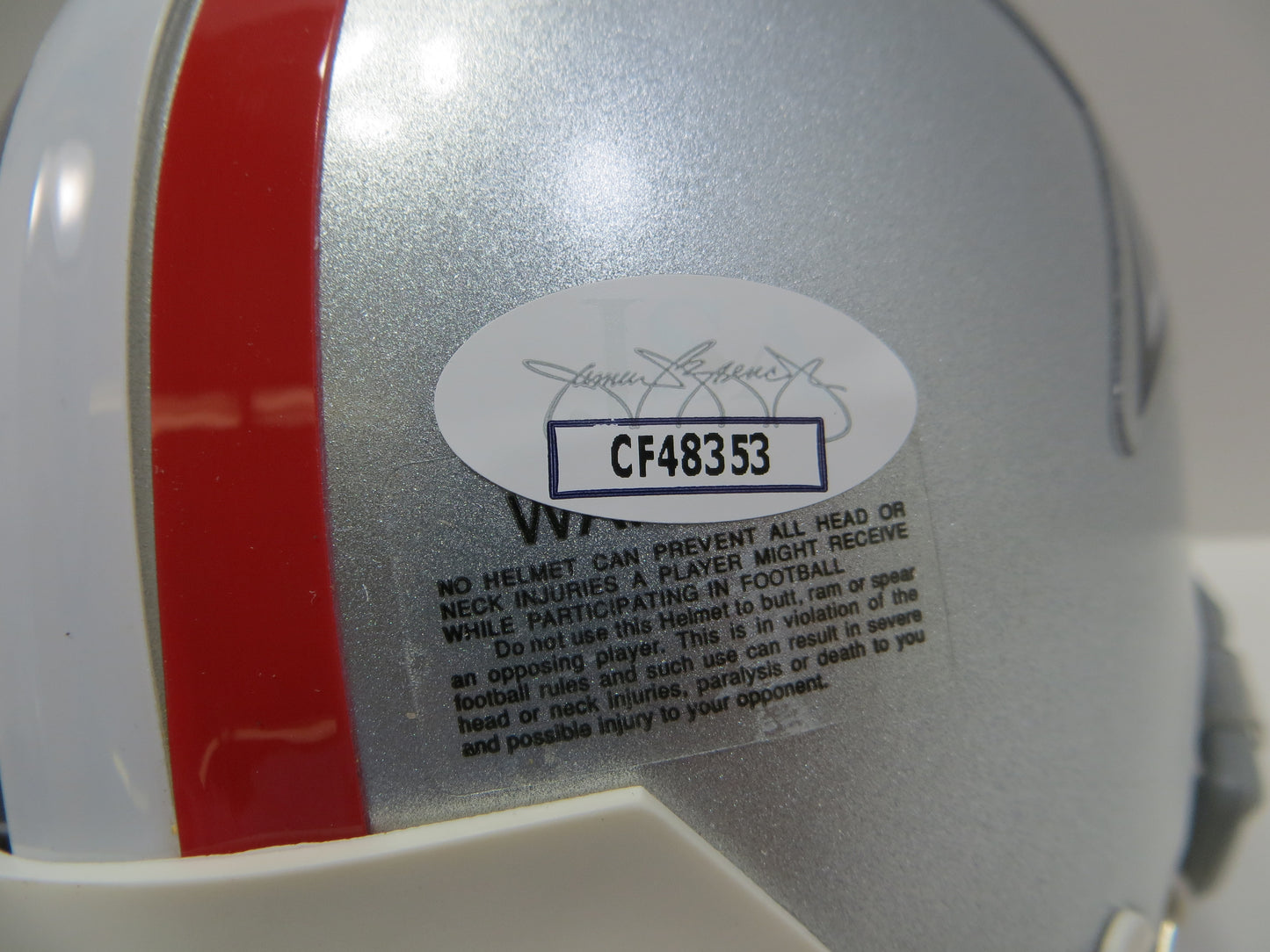 RAYFIED WRIGHT SIGNED 1976 DALLAS COWBOYS RIDDELL MINI HELMET JSA COA