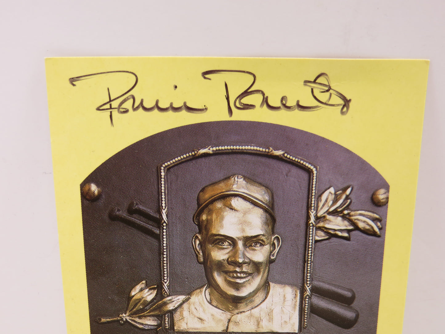 ROBIN ROBERTS PHILADELPHIA PHILLIES SIGNED MLB HOF PLAQUE POSTCARD JSA