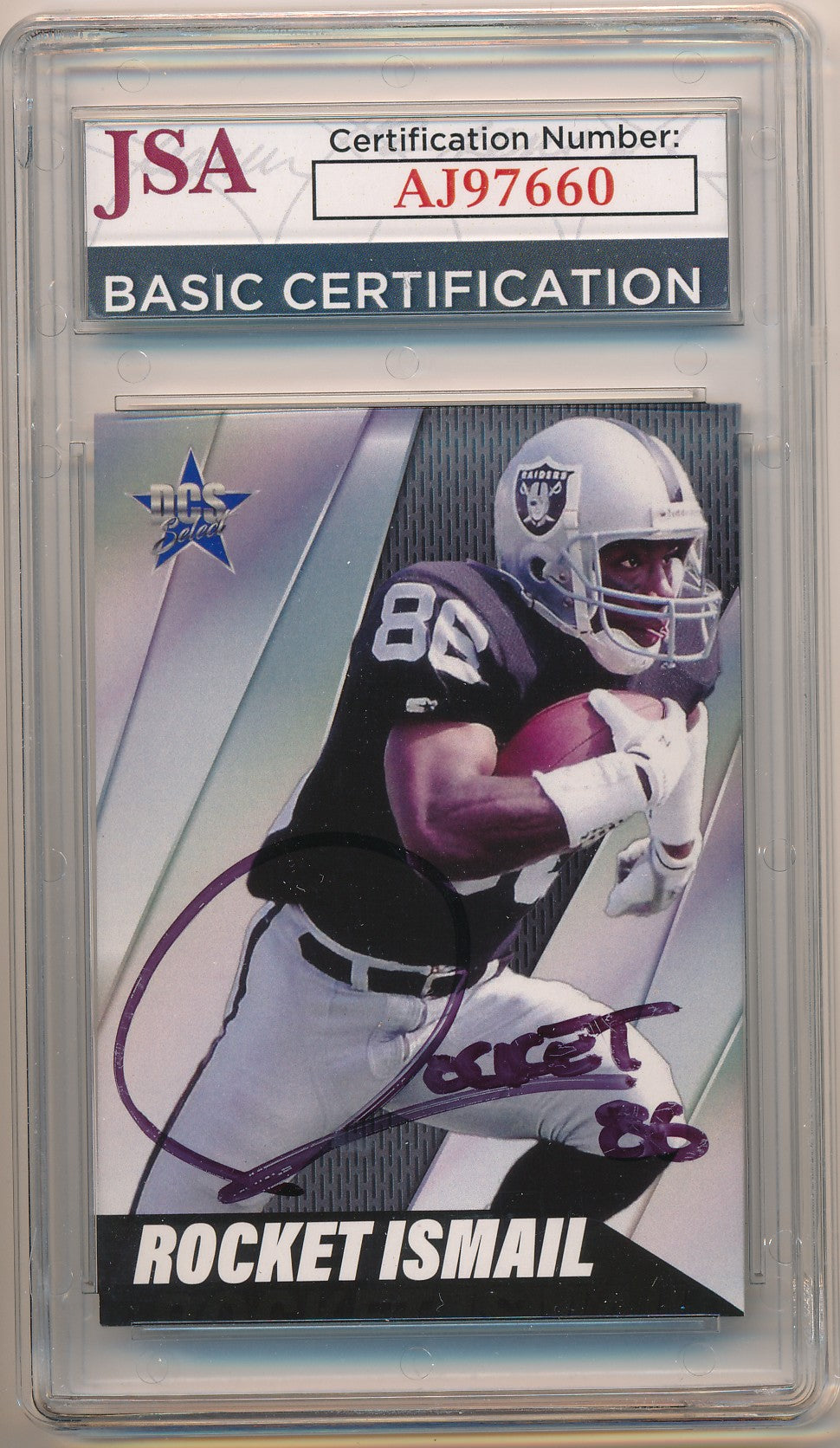 DALLAS CARD SHOW DCS SELECT ROCKET ISMAIL AUTHENTIC AUTO JSA