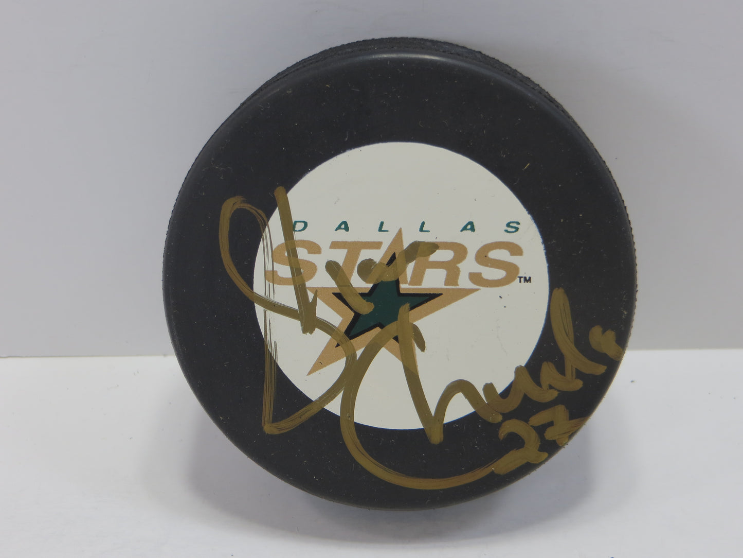 SHANE CHURLA SIGNED DALLAS STARS ORIGINAL LOGO HOCKEY PUCK JSA COA
