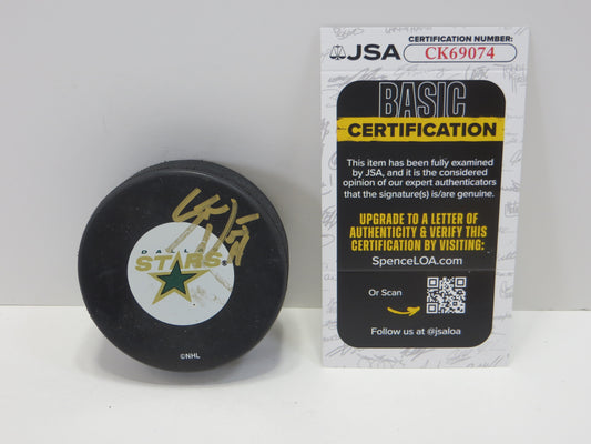 STEVE OTT SIGNED ORIGINAL DALLAS STARS LOGO HOCKEY PUCK JSA COA