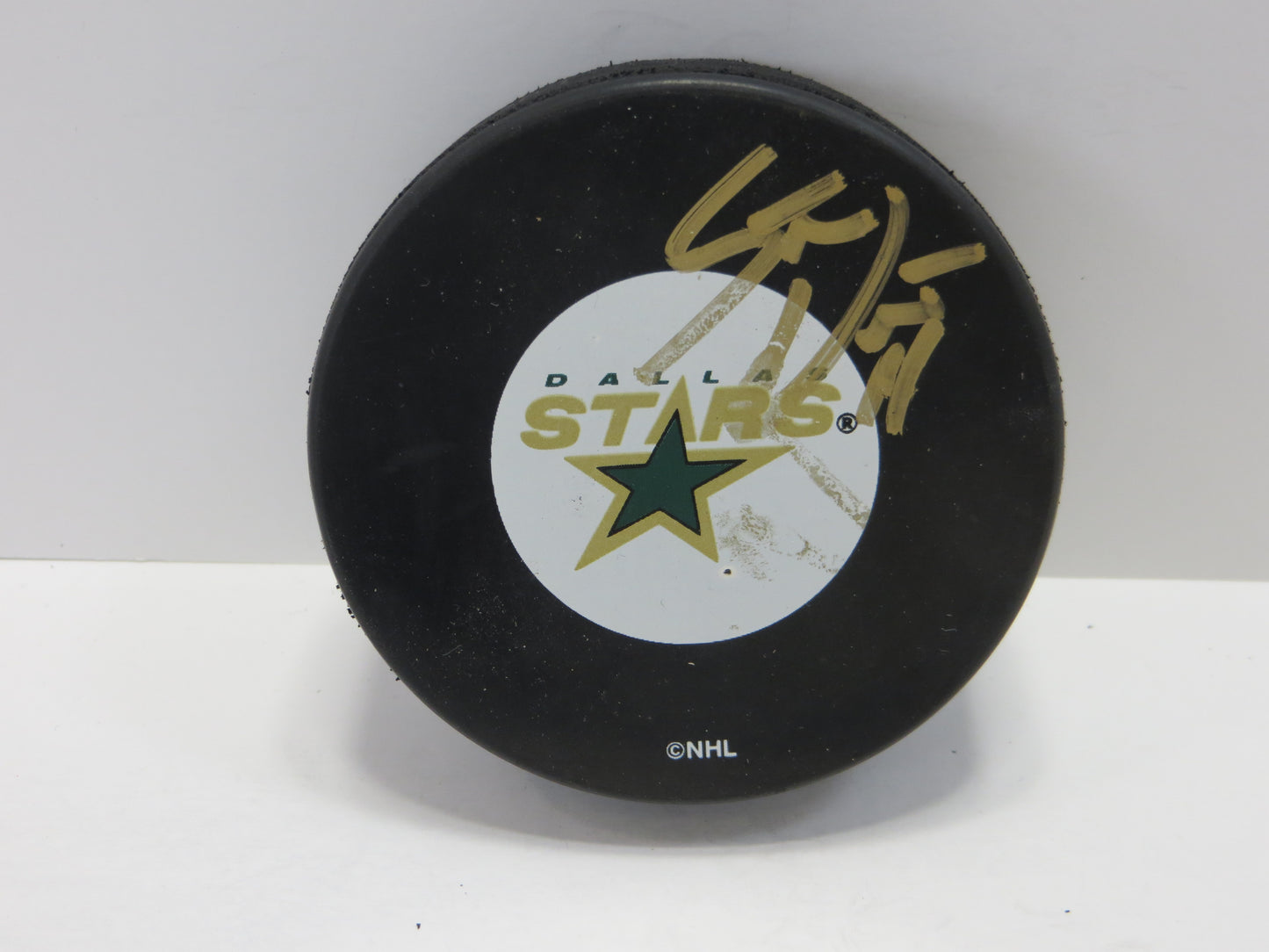 STEVE OTT SIGNED ORIGINAL DALLAS STARS LOGO HOCKEY PUCK JSA COA