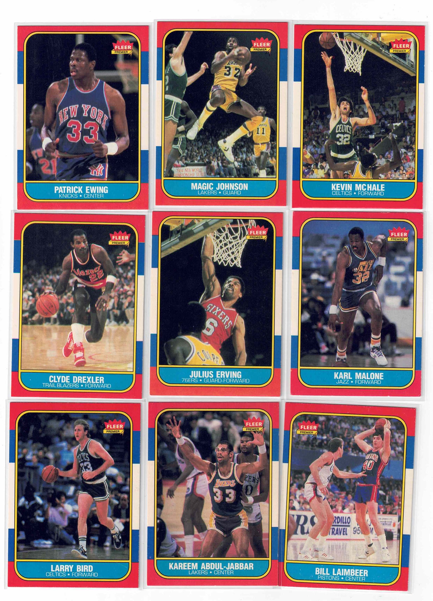 1986-87 Fleer Complete Set 1-132 w/Stickers Michael Jordan RC BGS 6.5 PSA 6