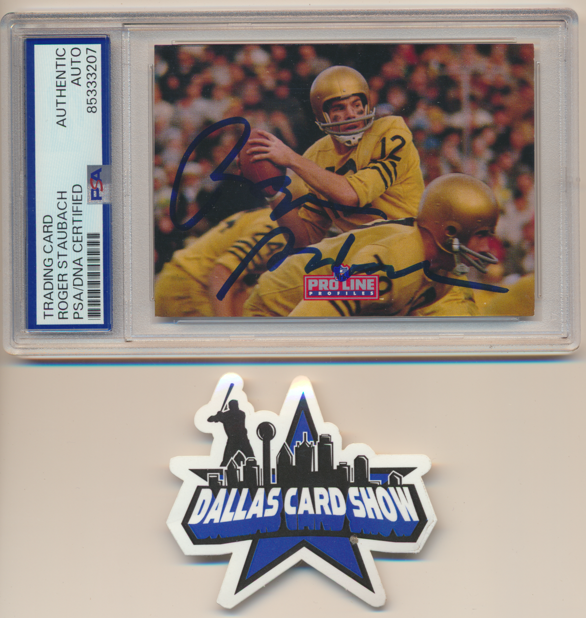 ROGER STAUBACH SIGNED 1992 PRO LINE Profiles #2 of 9 PSA SLAB Authentic AUTO Navy