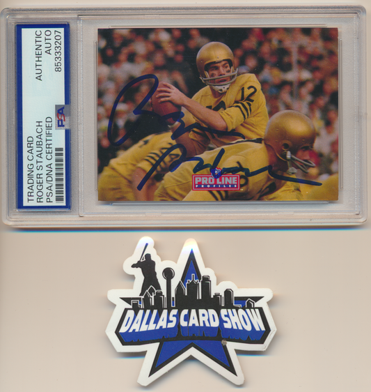 ROGER STAUBACH SIGNED 1992 PRO LINE Profiles #2 of 9 PSA SLAB Authentic AUTO Navy