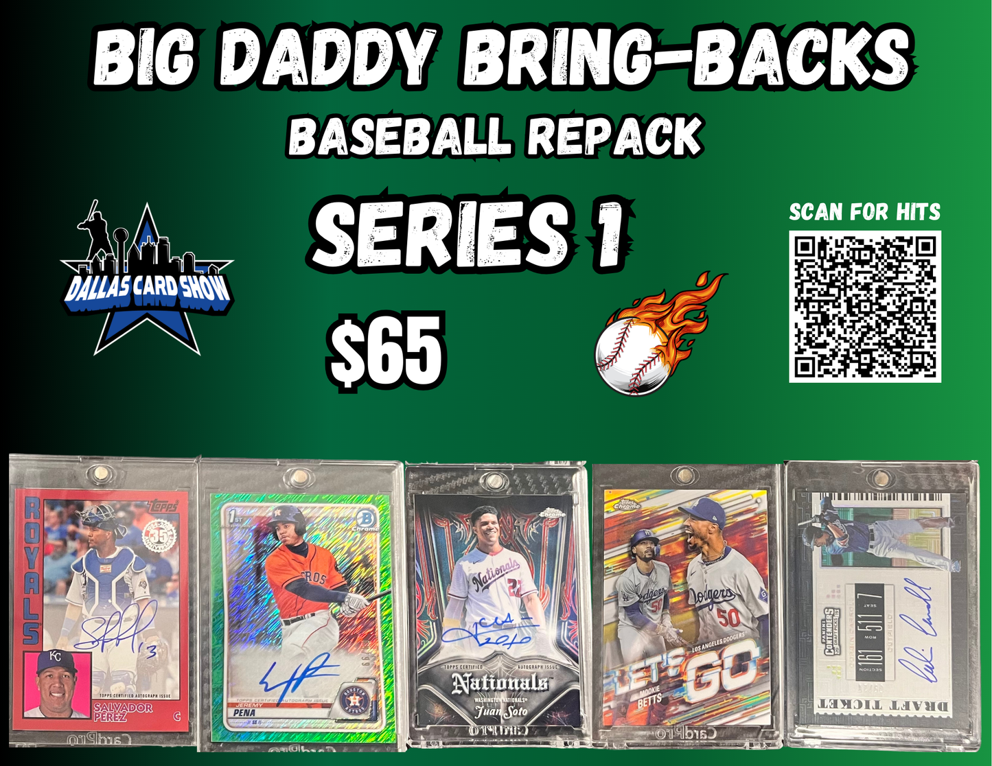 Big Daddy Bring-Backs $65 Baseball Singles Repack Series 1