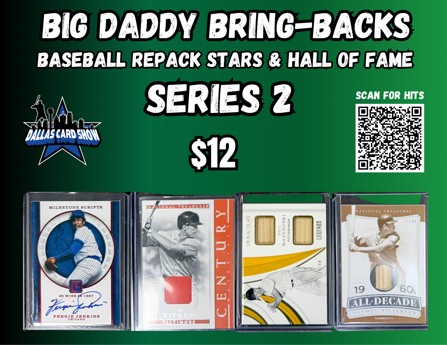Big Daddy Bring-Backs $12 Baseball Stars & Hall of Fame Series 2