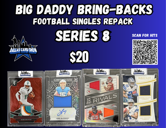 Big Daddy Bring-Backs $20 Football Single Repack Series 8