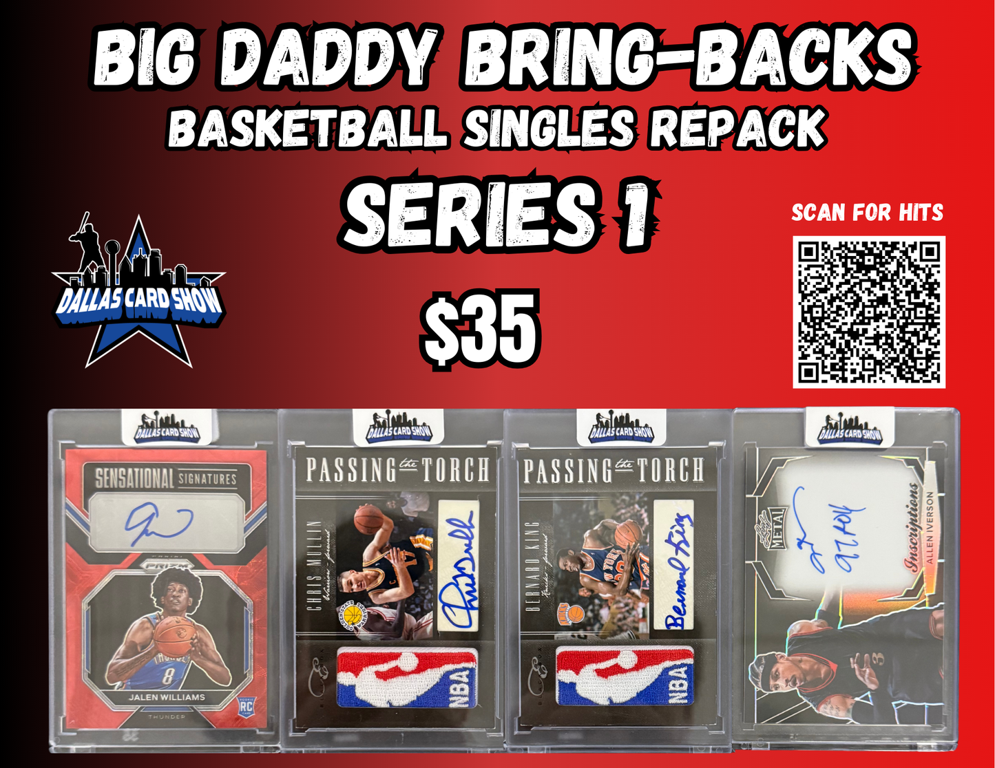 Big Daddy Bring-Backs $35 Basketball Singles Series 1