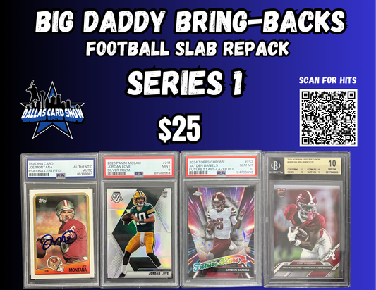 Big Daddy Bring-Backs $25 Football Slab Repack Series 1