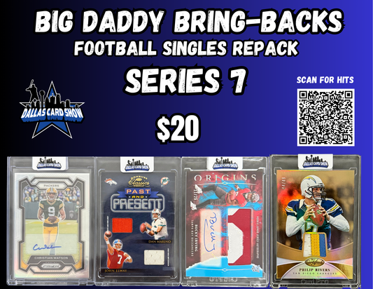 Big Daddy Bring-Backs $20 Football Single Repack Series 7