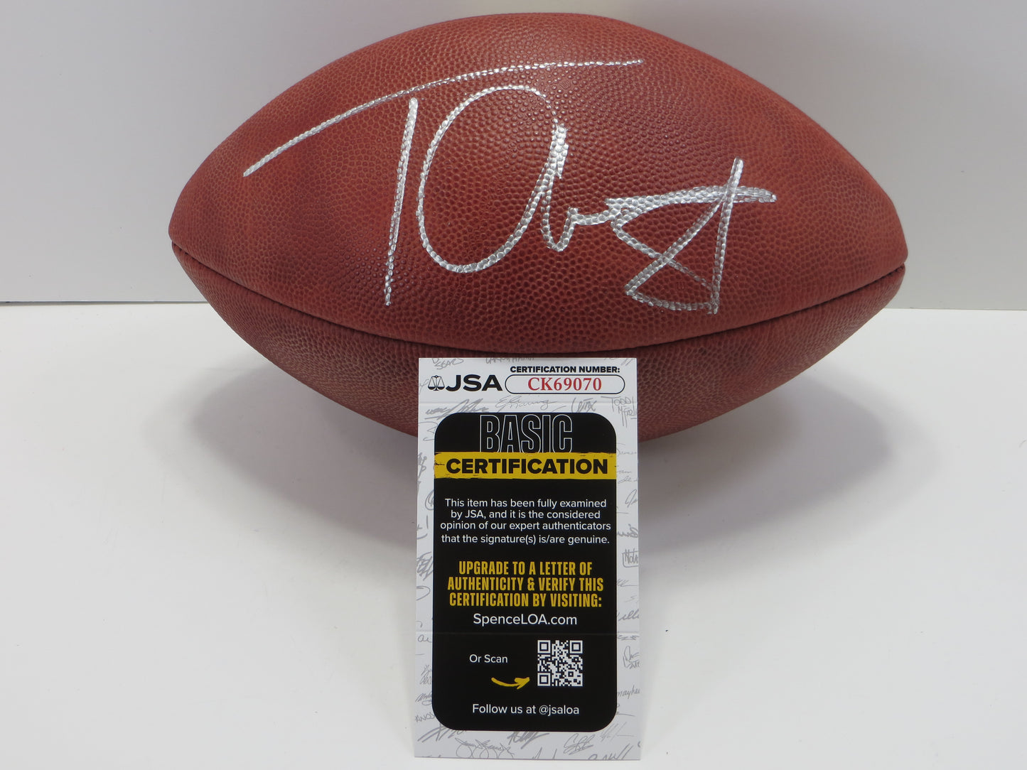TERRELL OWENS SIGNED OFFICIAL WILSON NFL FOOTBALL Cowboys 49ers JSA COA