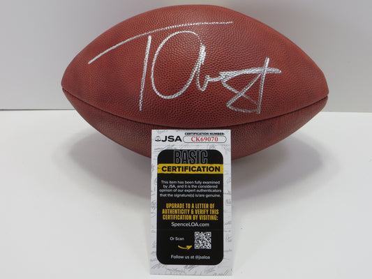 TERRELL OWENS SIGNED OFFICIAL WILSON NFL FOOTBALL Cowboys 49ers JSA COA
