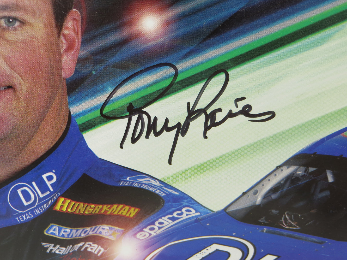 TONY RAINES 96 SIGNED NASCAR 8x10 PHOTO DLP HDTV JSA COA