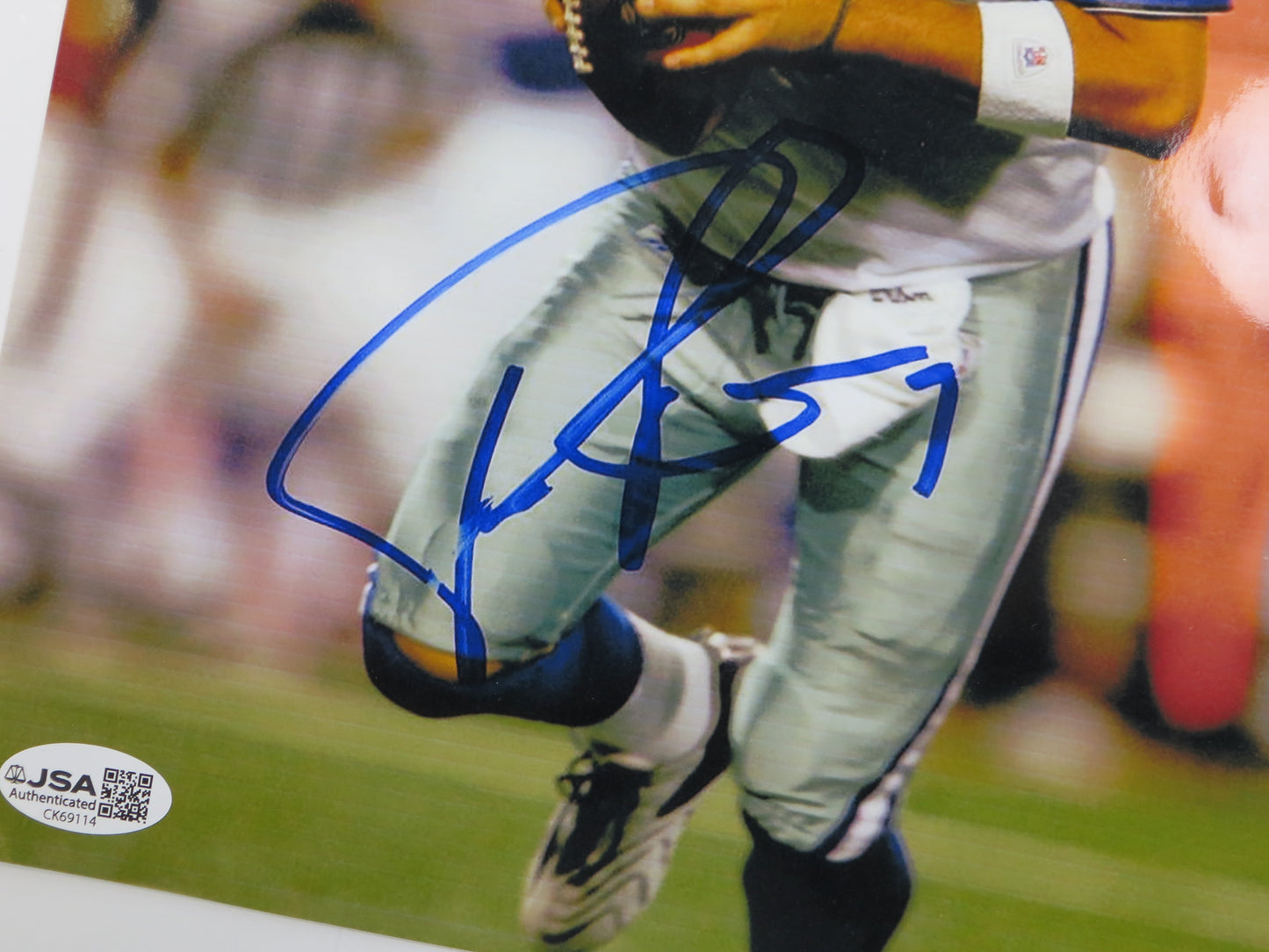 TONY ROMO DALLAS COWBOYS SIGNED 8x10 PHOTO Eastern Illinois CBS Sports JSA COA