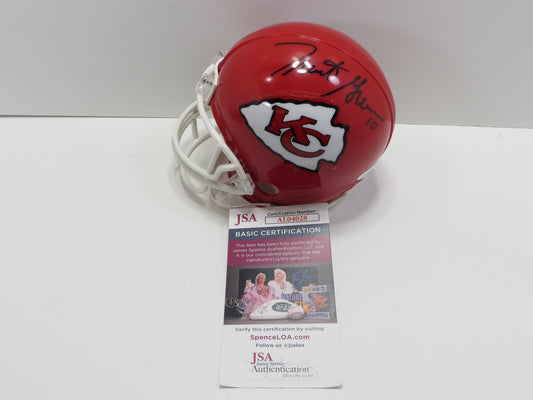 TRENT GREEN SIGNED KANSAS CITY CHIEFS RIDDELL MINI HELMET JSA COA