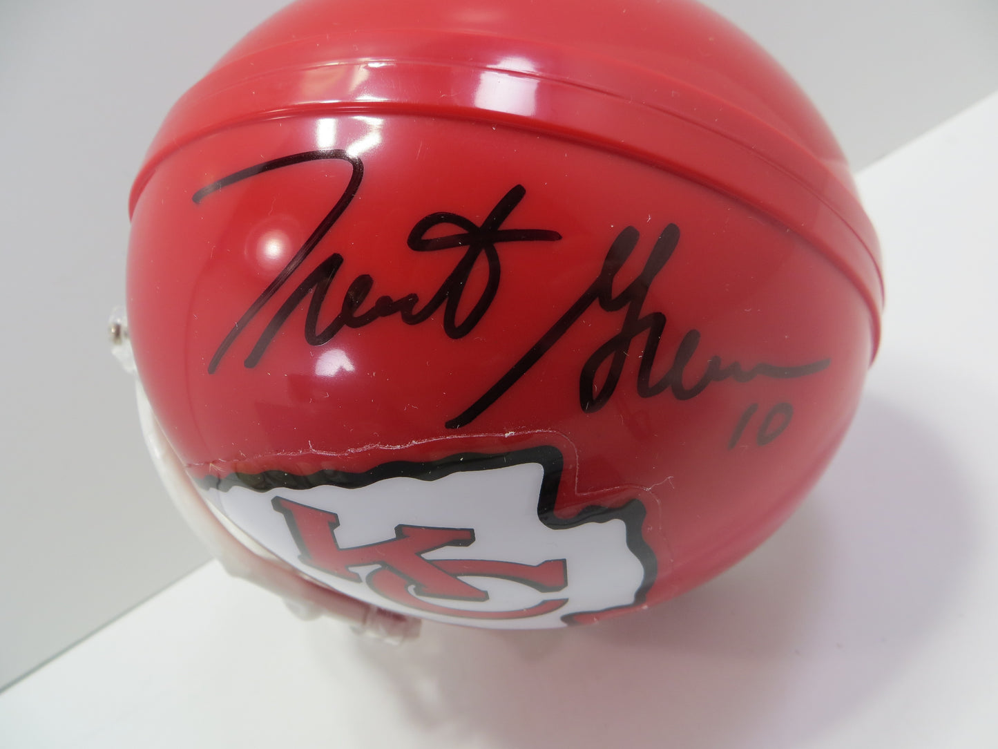 TRENT GREEN SIGNED KANSAS CITY CHIEFS RIDDELL MINI HELMET JSA COA