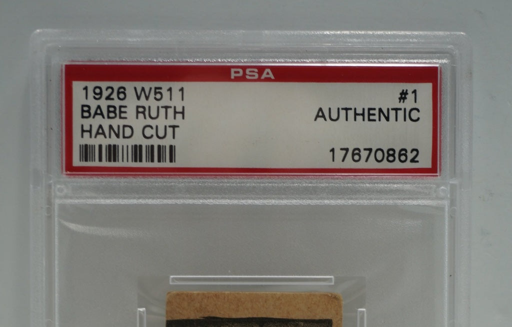 1926 W511 Babe Ruth PSA AUTHENTIC #1 HAND CUT NEW YORK NY YANKEES