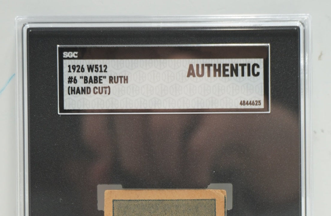 1926 W512 Babe Ruth #6 HAND CUT SGC AUTHENTIC NEW YORK NY YANKEES