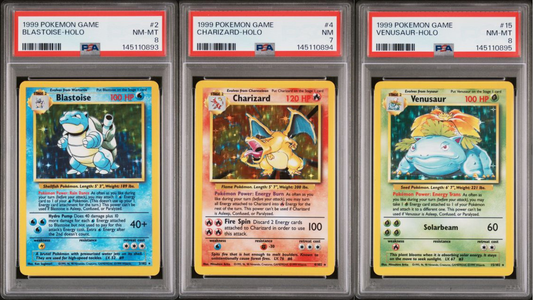 1999 Pokemon - Base Set Trio Sequential Set (Venusaur Blastoise Charizard) - SUPER RARE