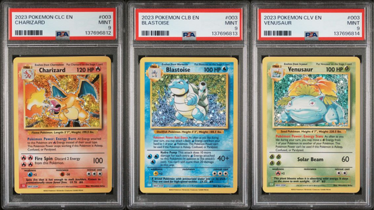2023 Pokemon - Deck Holo Trio Sequential Set (Venusaur Blastoise Charizard) - PSA 9 SET