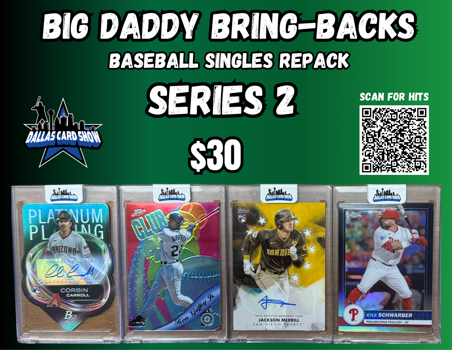 Big Daddy Bring-Backs $30 Baseball Singles Repack Series 2