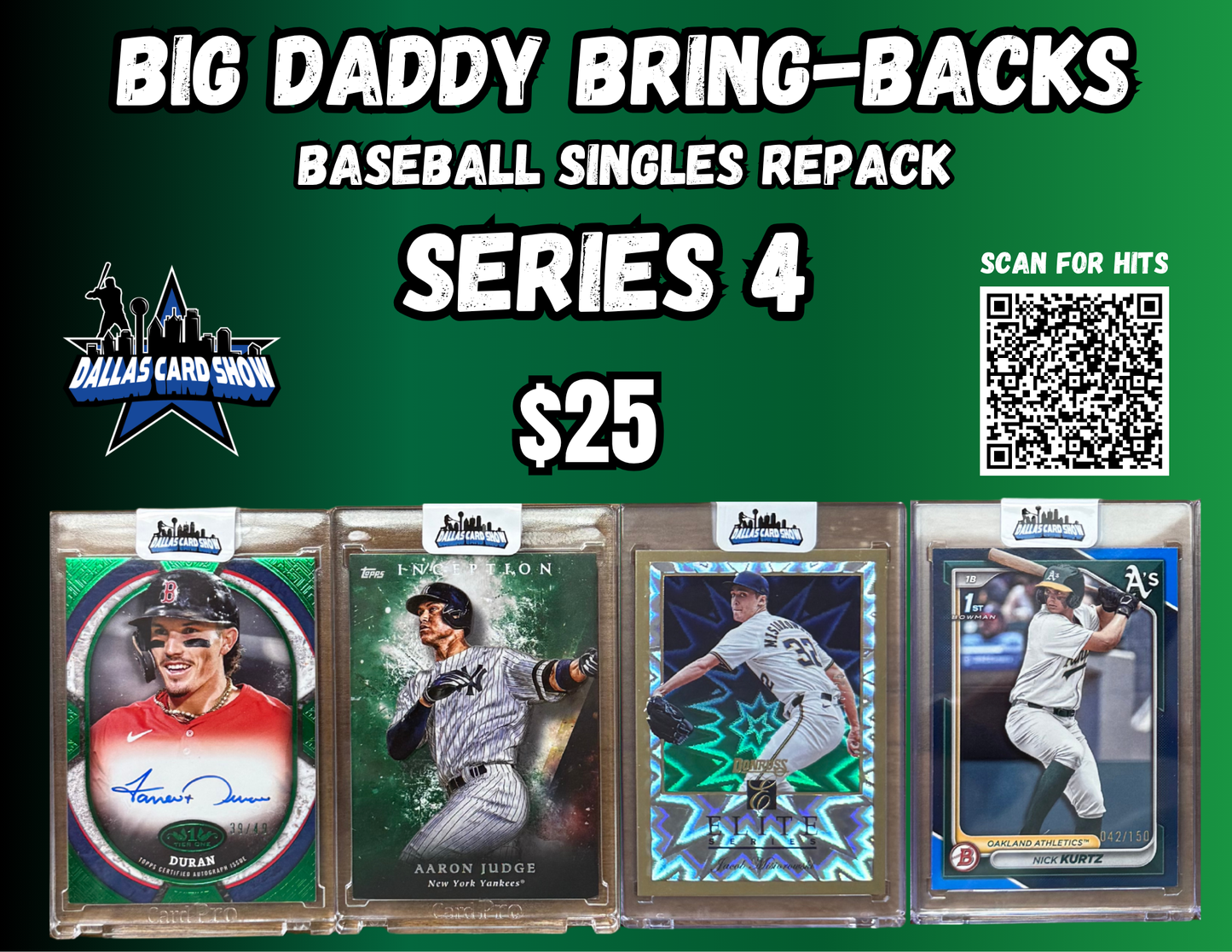 Big Daddy Bring-Backs $25 Baseball Singles Repack Series 4
