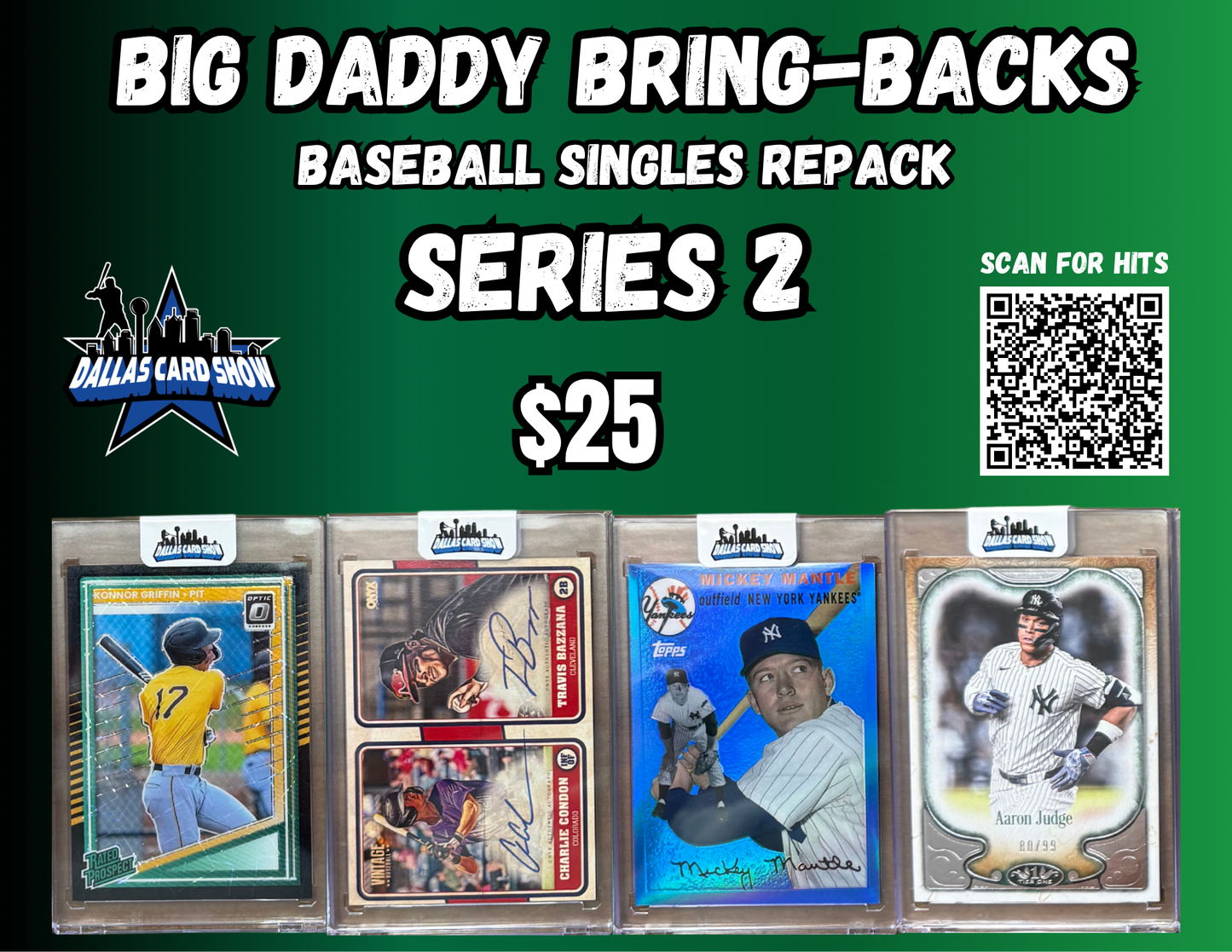 Big Daddy Bring-Backs $25 Baseball Singles Repack Series 2