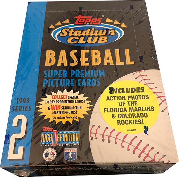 1993 TOPPS STADIUM CLUB BASEBALL Series 2 Factory Sealed BOX - 24 Packs