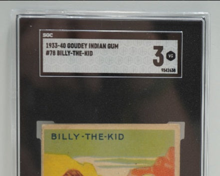 1933-40 Goudey Indian Gum Billy the kid 78 SGC 3
