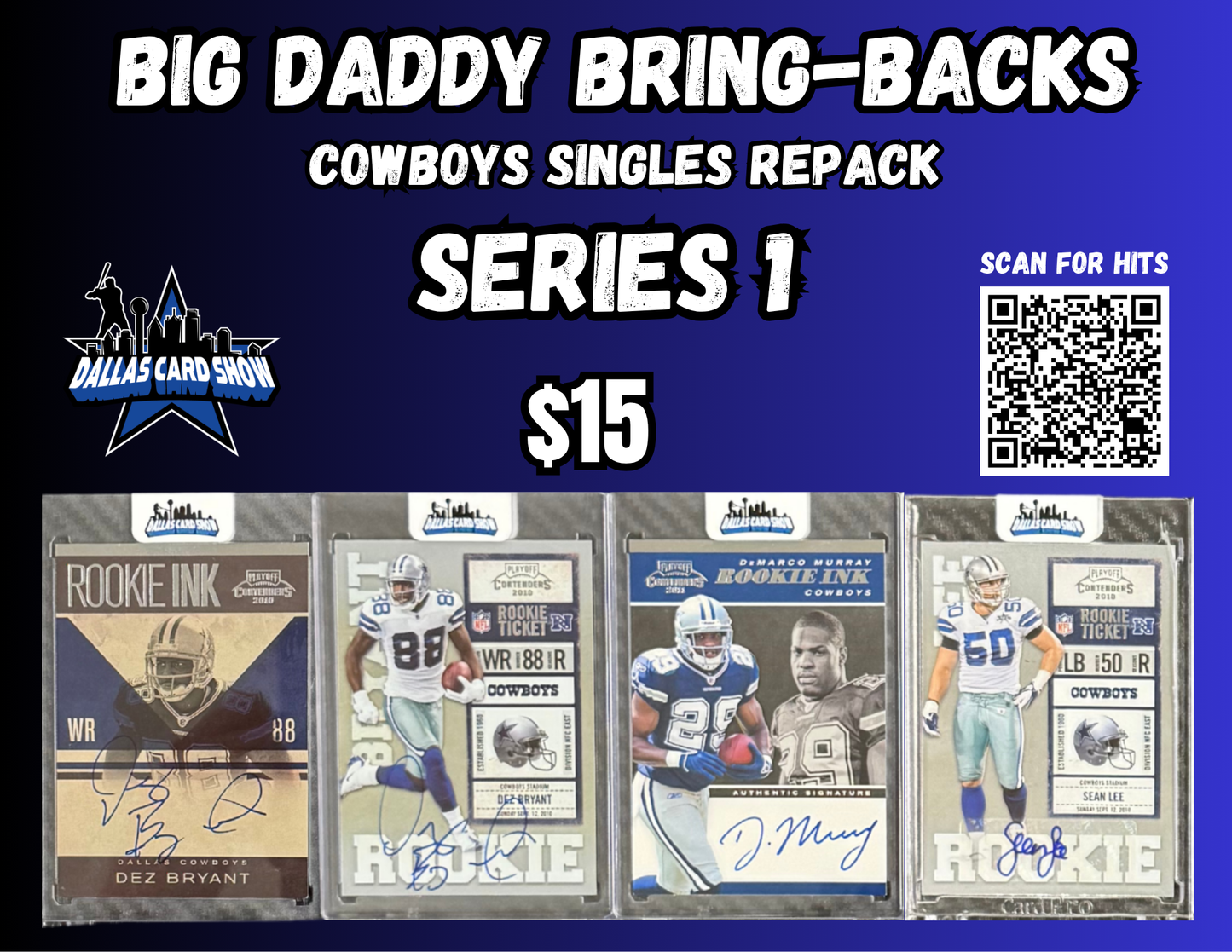 Big Daddy Bring-Backs $15 Cowboys Singles Repack series 1