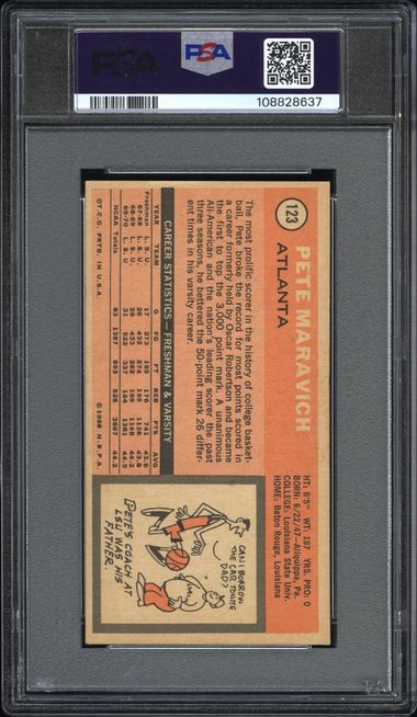 1970 Topps Pete Maravich (Pistol Pete) #123 PSA 4.5 VG-EX+