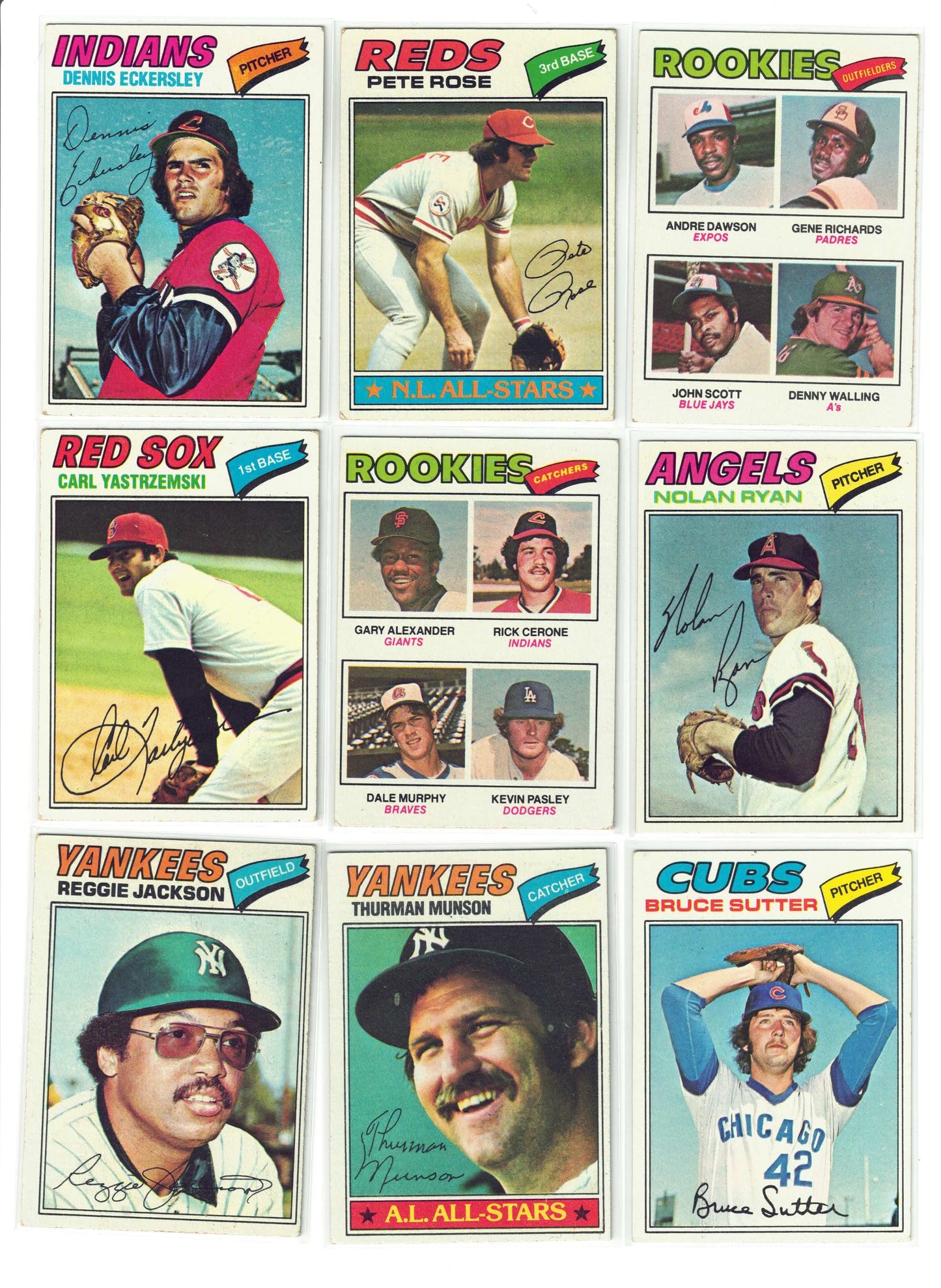 1977 TOPPS BASEBALL COMPLETE SET SUTTER MURPHY DAWSOM RC
