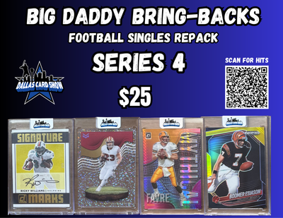 Big Daddy Bring-Backs $25 Football Singles Repack series 4
