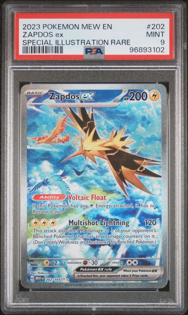 2023 Pokemon - Zapdos ex (SIR) - 202/165 S&V 151 PSA 9