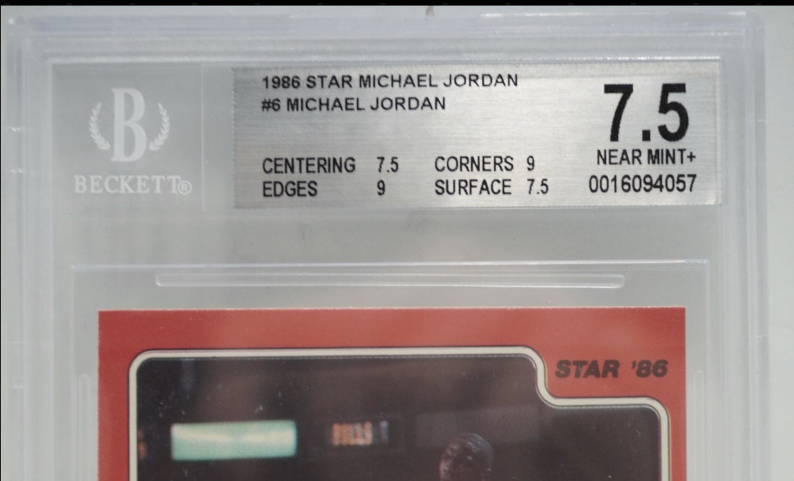 1986 Star Michael Jordan #6  Michael Jordan BGS 7.5