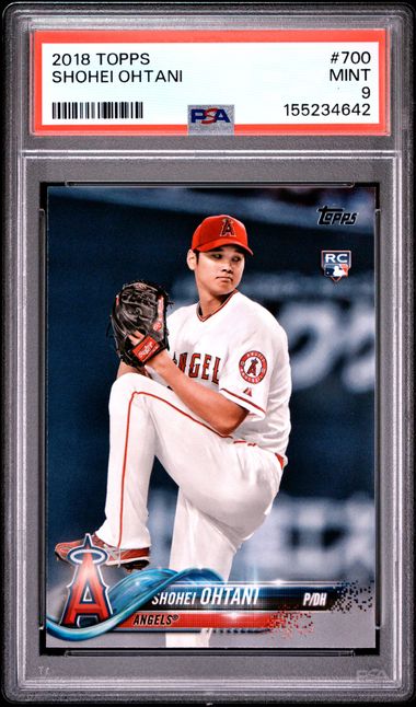 2018 Topps Shohei Ohtani Pitching Rookie #700 PSA 9
